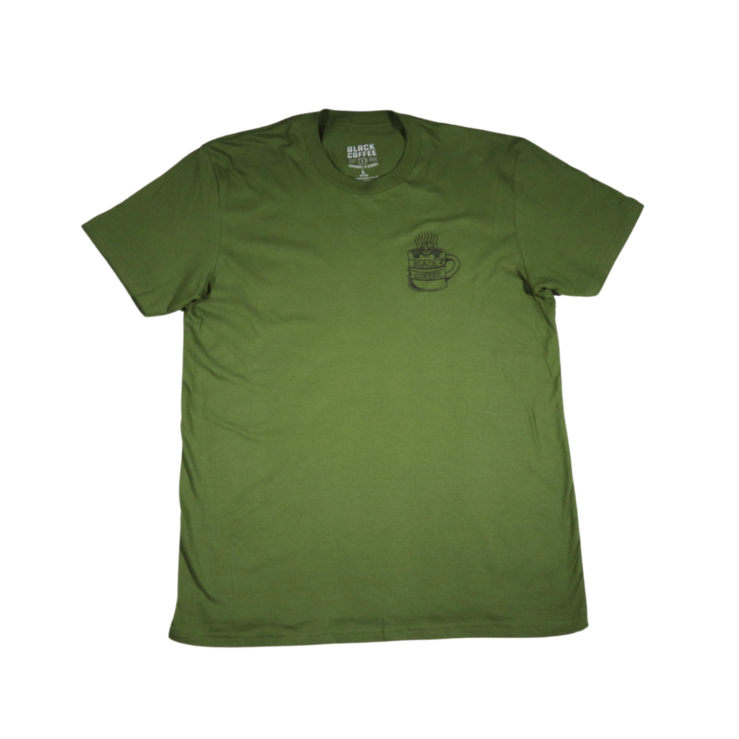 MONDAY TEE - BLACK ON OLIVE