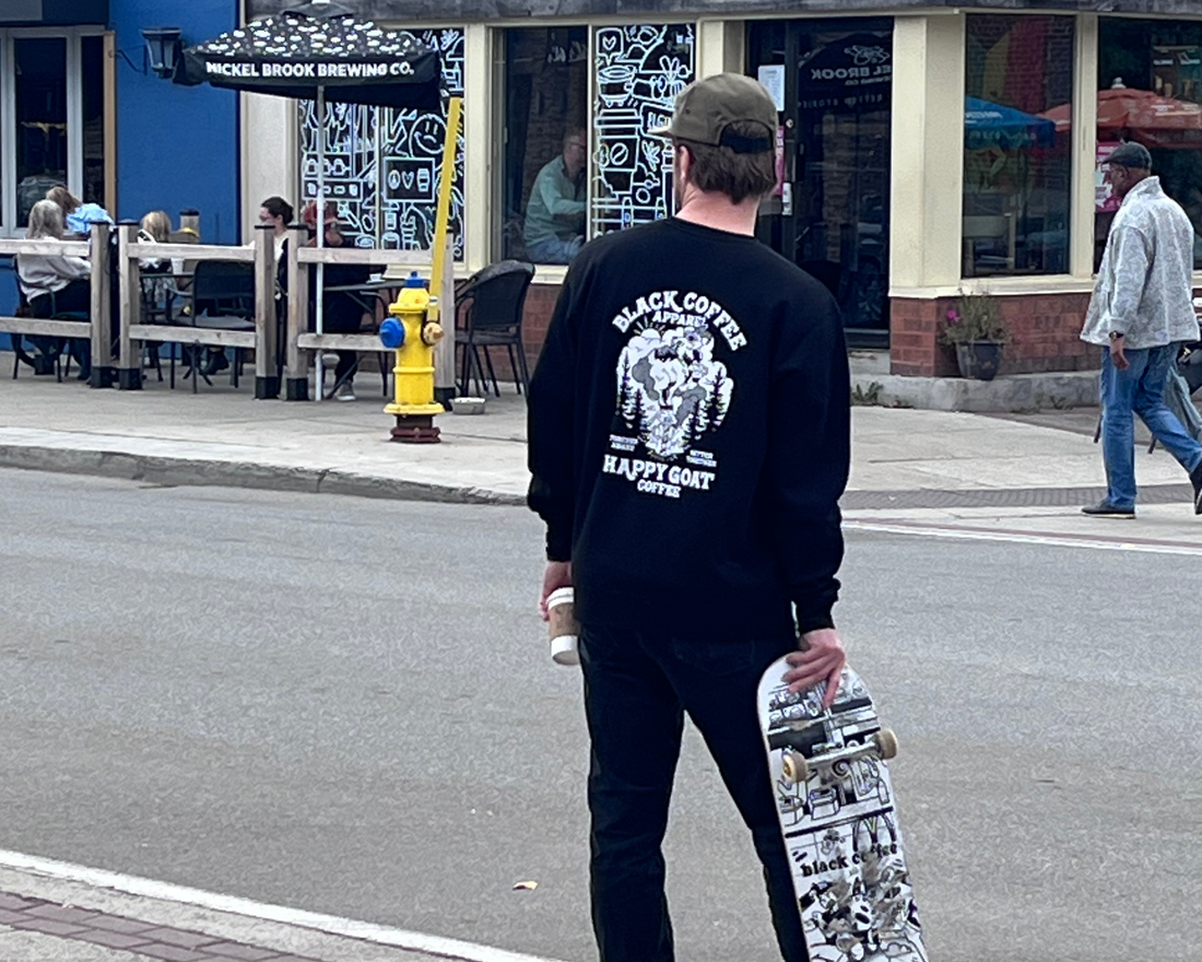 Happy Goat Coffee x Black Coffee Apparel Collaboration