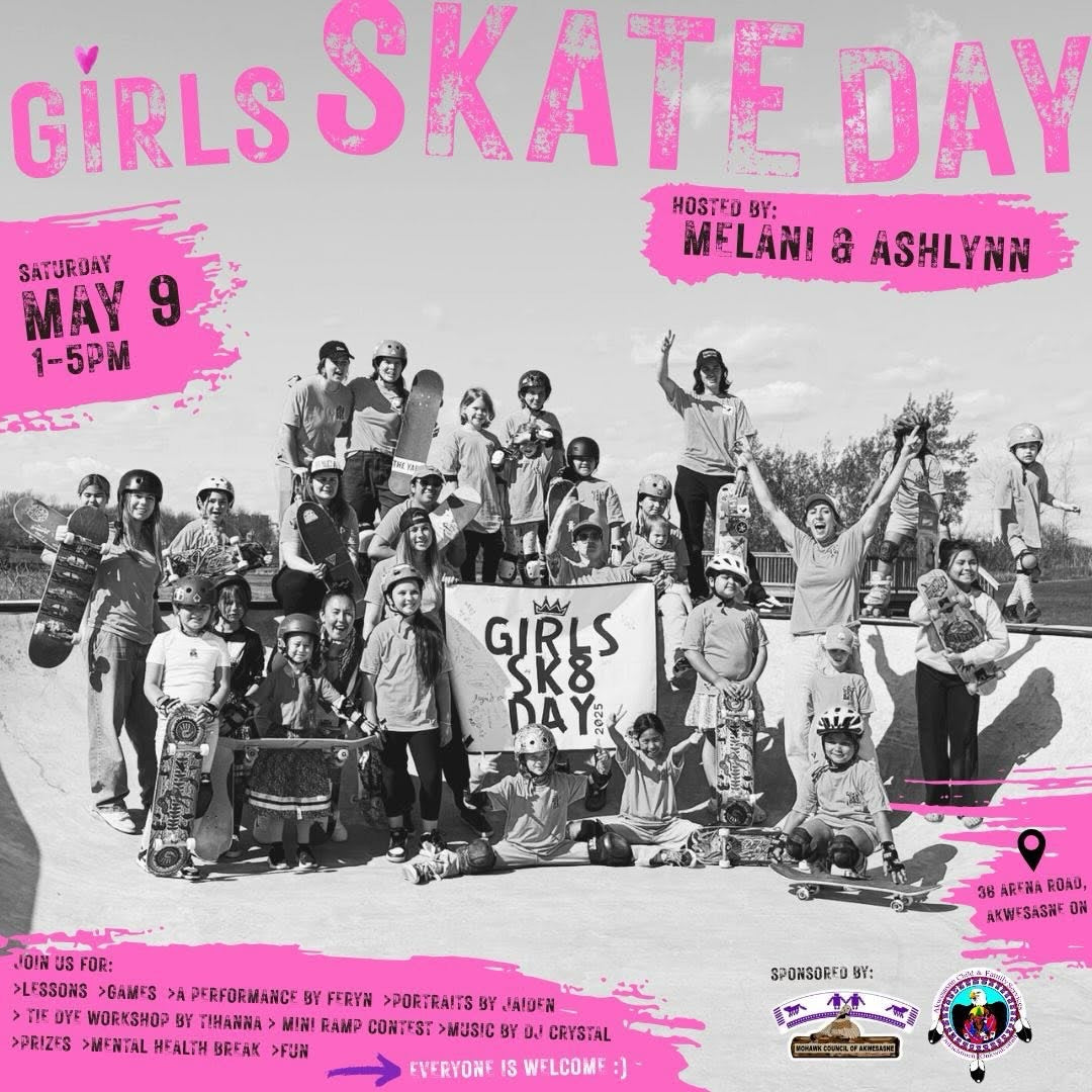 Black Coffee Apparel Sponsors Akwesasne Girls Skate Day 2026