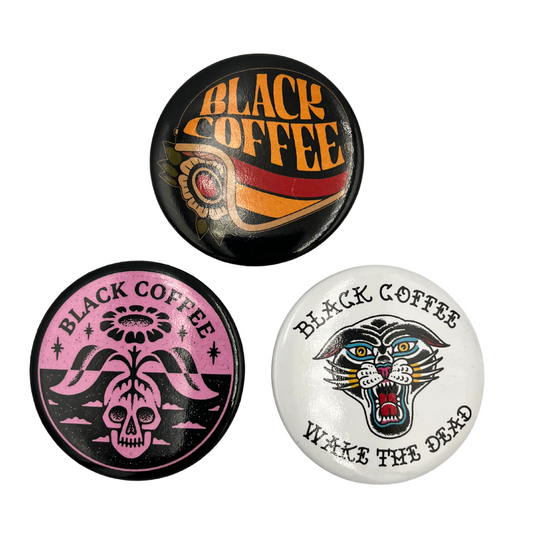 3-PACK BLACK COFFEE BUTTONS